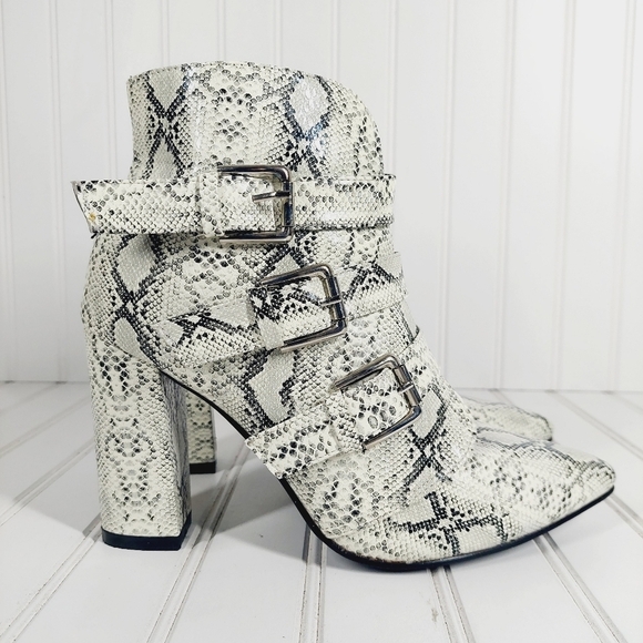 NEW Boutique Pointed Toe Leopard-print Zipper Buckle High Heel Soft Boots C378 - Picture 5 of 16